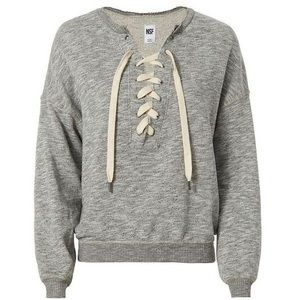 NSF lace up sweatshirt